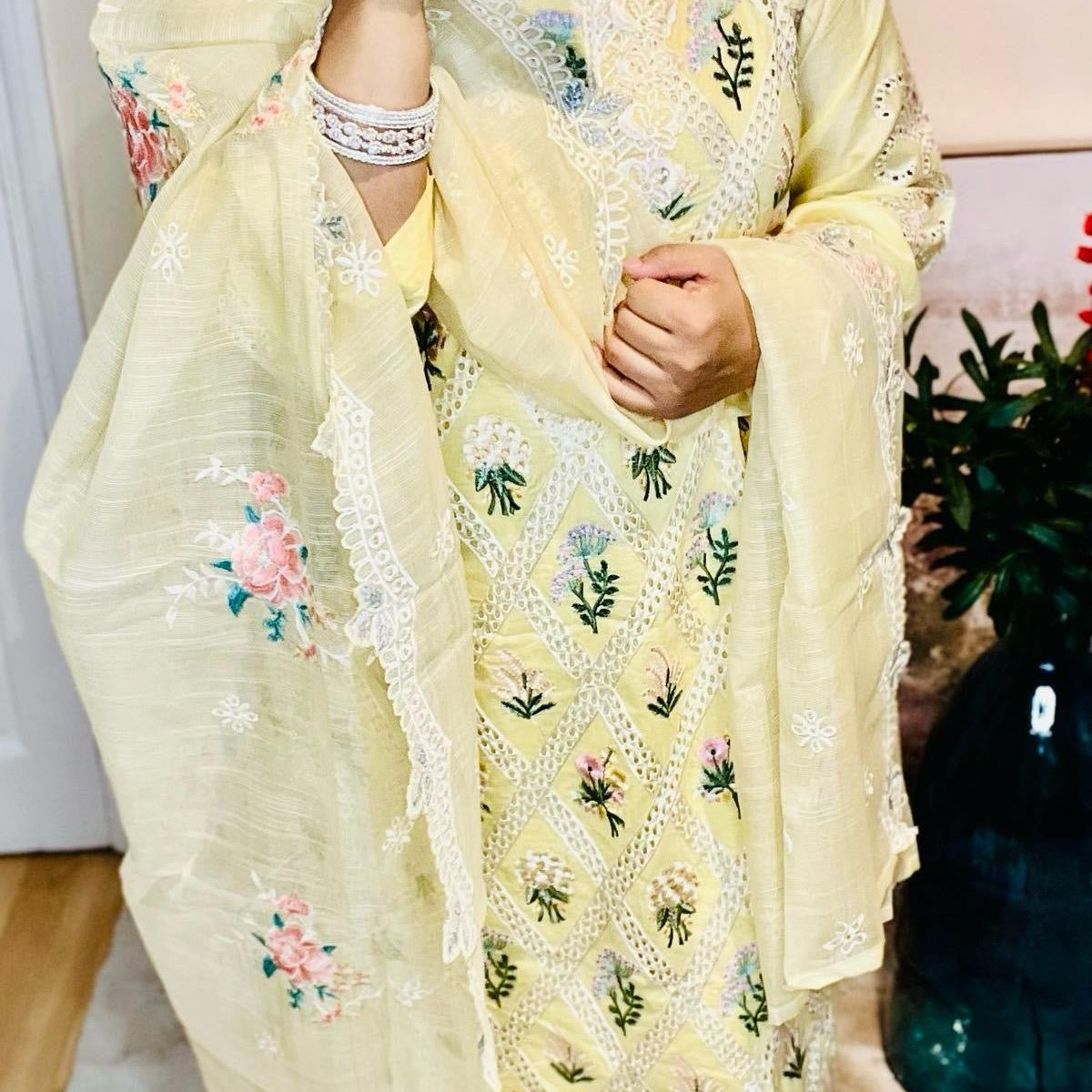 Oranjeta Meher Luxury collections 3 pieces suit for formal or party wear Chikankari kameez dress