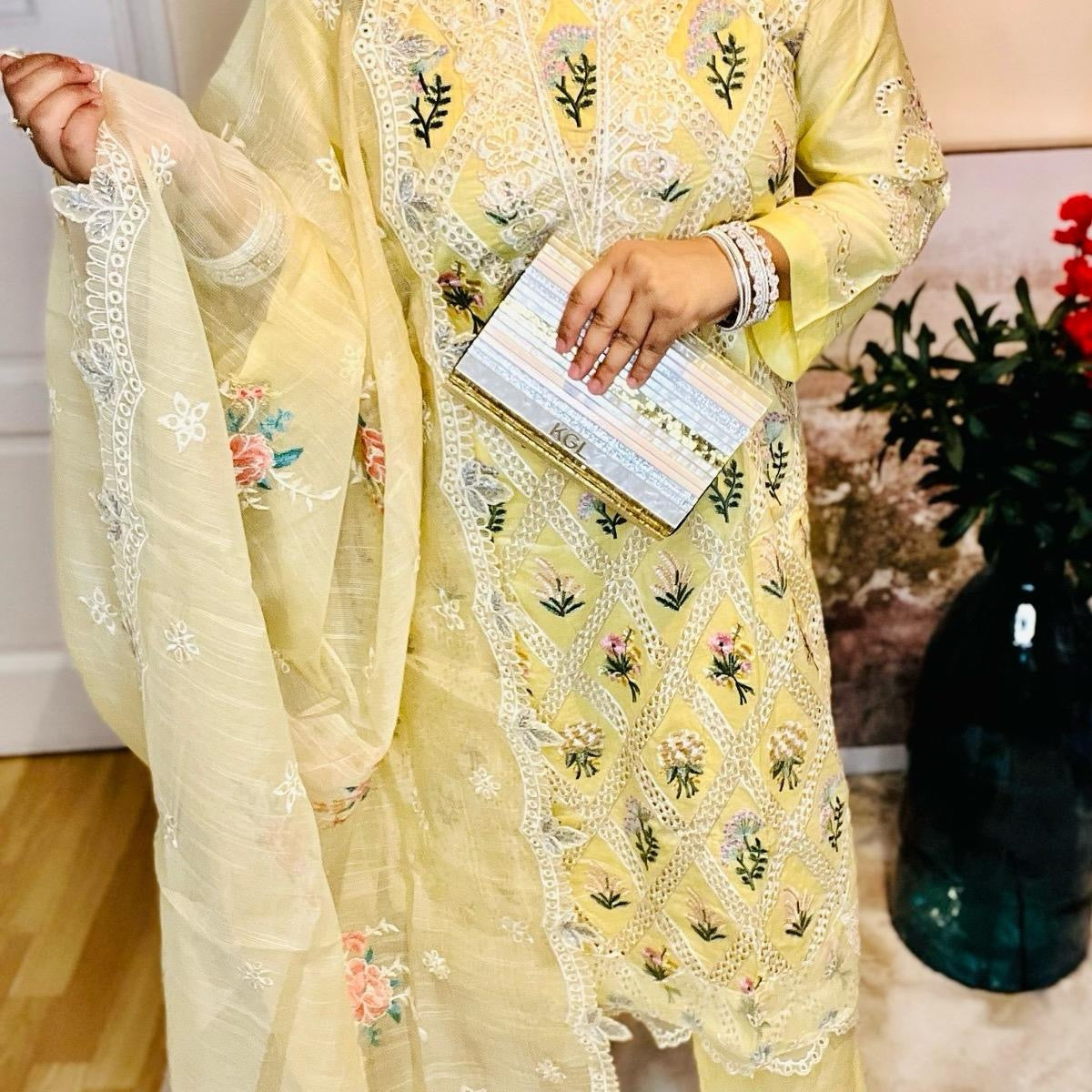 Oranjeta Meher Luxury collections 3 pieces suit for formal or party wear Chikankari kameez dress