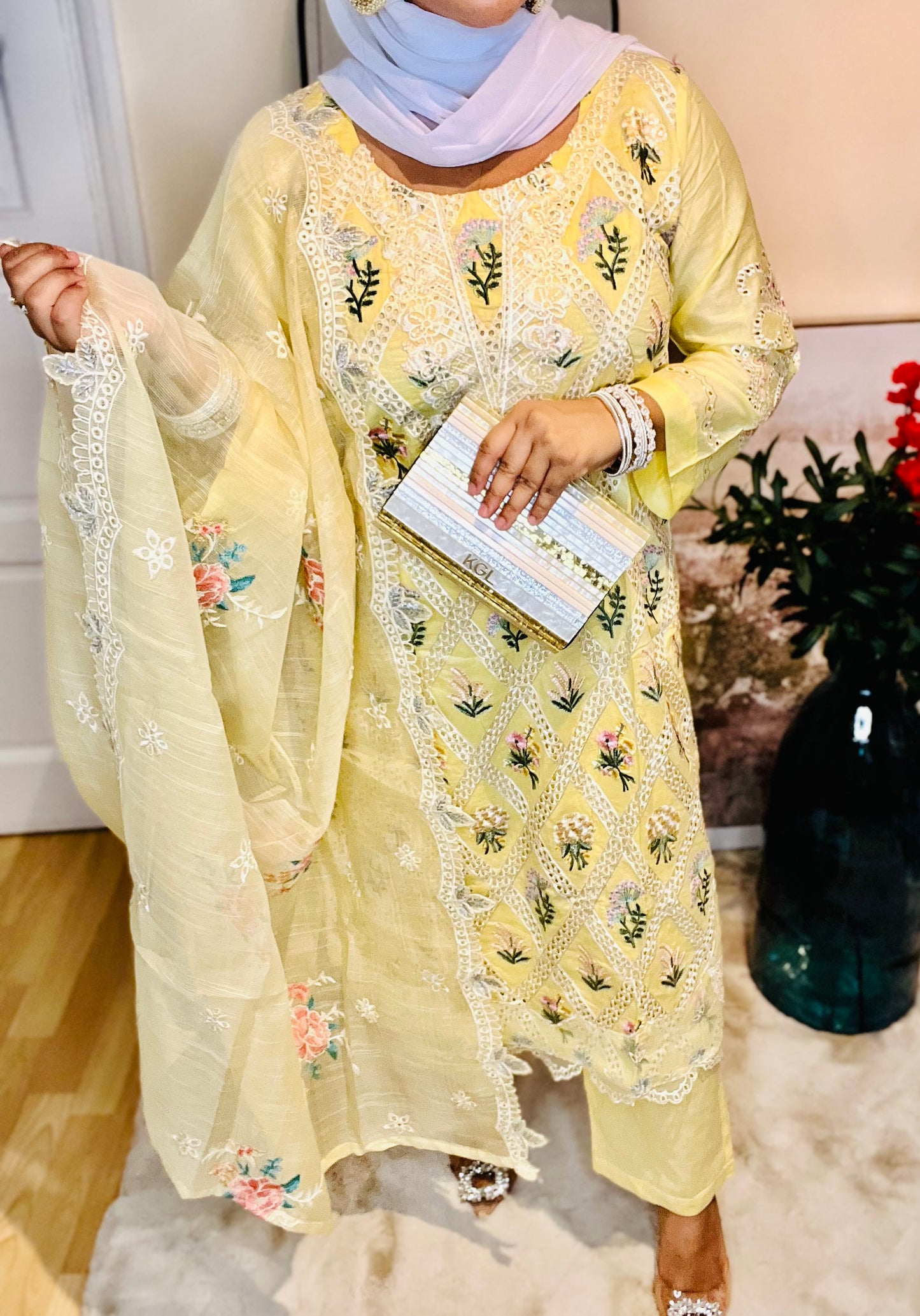 Oranjeta Meher Luxury collections 3 pieces suit for formal or party wear Chikankari kameez dress