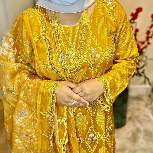 Oranjeta Zoya Luxury 3 Pieces suit Fully Embroidered Premium Lawn