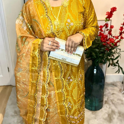 Oranjeta Zoya Luxury 3 Pieces suit Fully Embroidered Premium Lawn